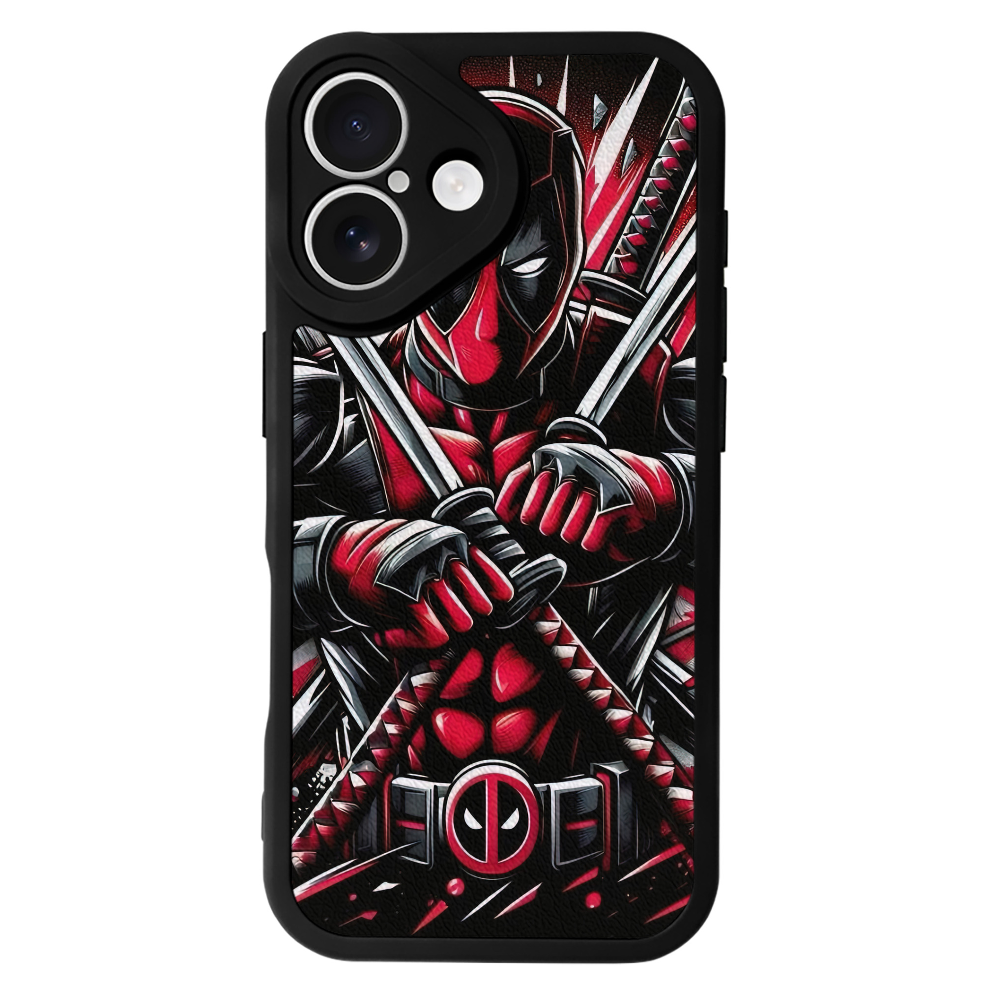 （画像用） Deadpool デッドプール 【iPhone 16シリーズ対応】シリコンスマホケース（レザー調） 材質：シリコン